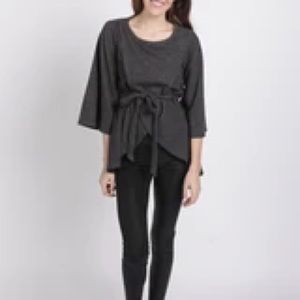 Boutique Wrap Tie Top/Tunic NWT